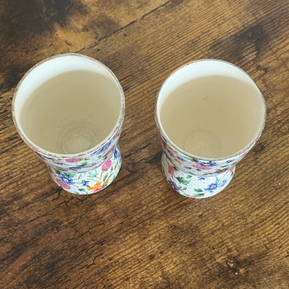 Vintage Royal Winton Old Cottage Chintz Double Egg Cups - Picture 2 of 6